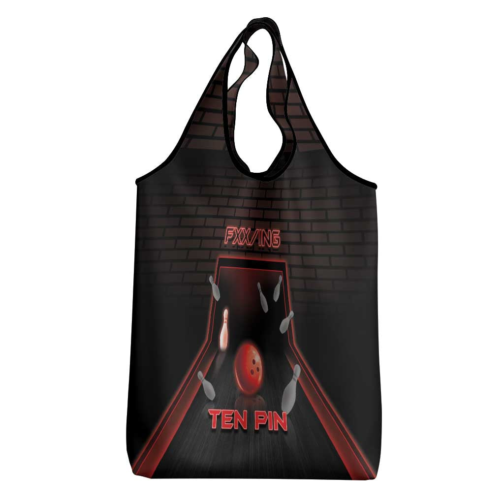 Bowling Grocery Bag Ten Pin Neon Style - Wonder Print Shop