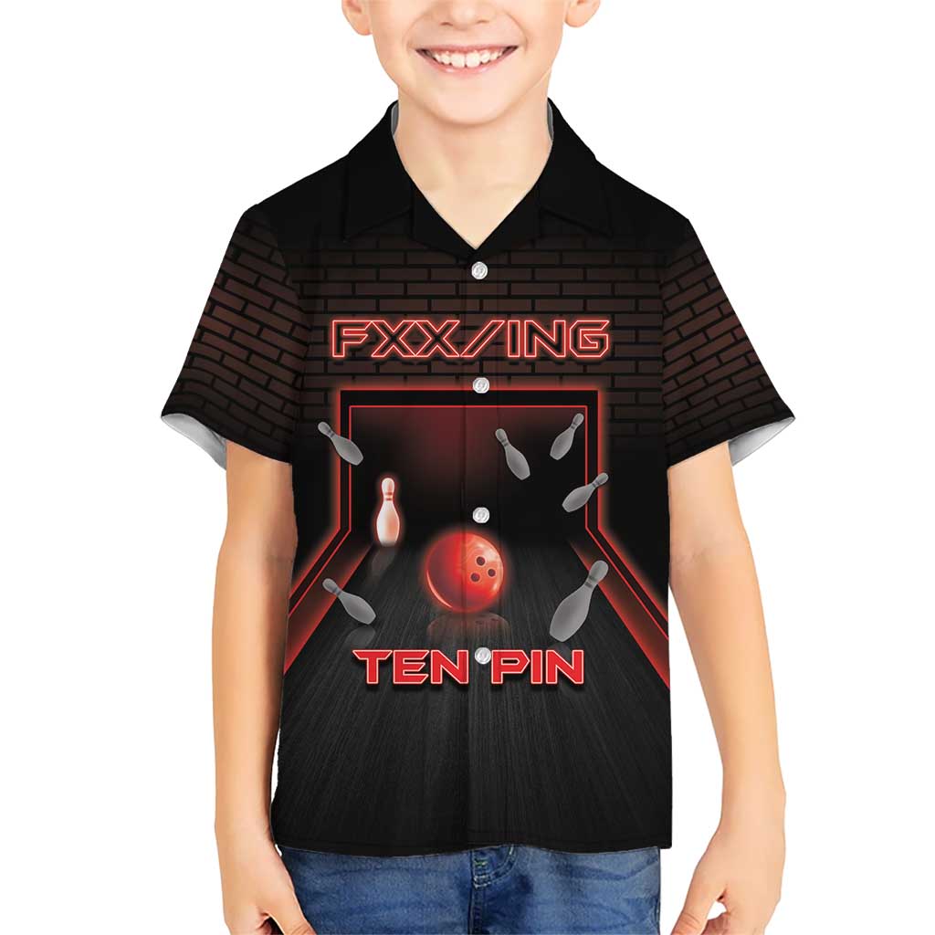 Personalized Bowling Hawaiian Shirt Ten Pin Neon Style - Wonder Print Shop
