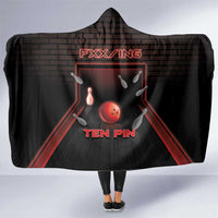 Bowling Hooded Blanket Ten Pin Neon Style - Wonder Print Shop