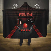 Bowling Hooded Blanket Ten Pin Neon Style - Wonder Print Shop