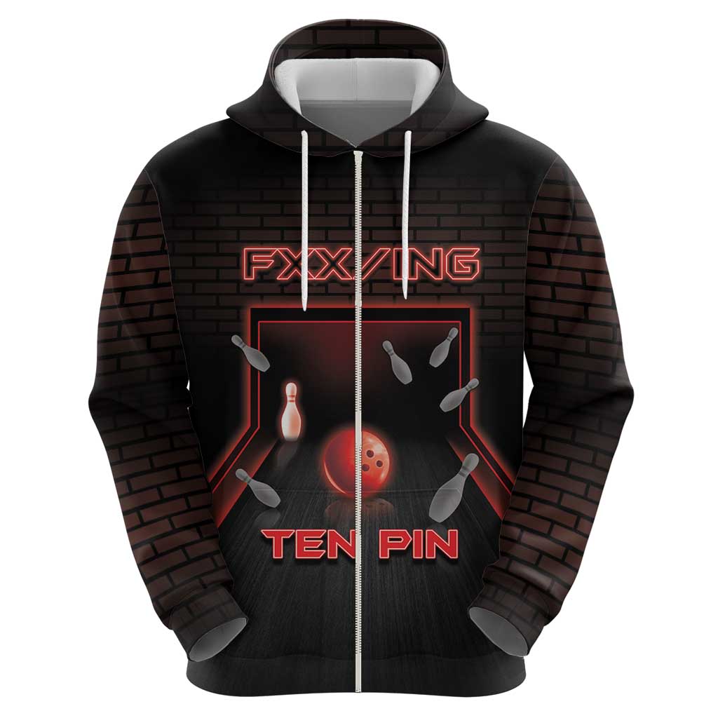 Personalized Bowling Hoodie Ten Pin Neon Style - Wonder Print Shop