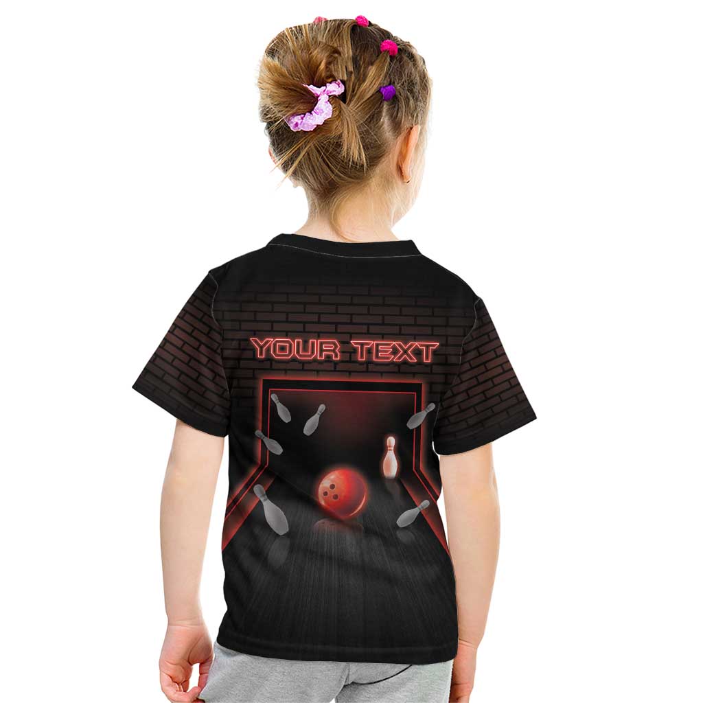 Personalized Bowling Kid T Shirt Ten Pin Neon Style - Wonder Print Shop