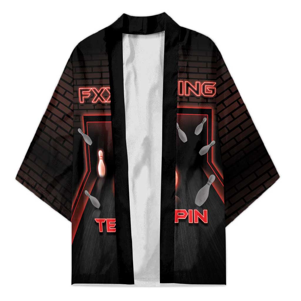 Personalized Bowling Kimono Ten Pin Neon Style - Wonder Print Shop