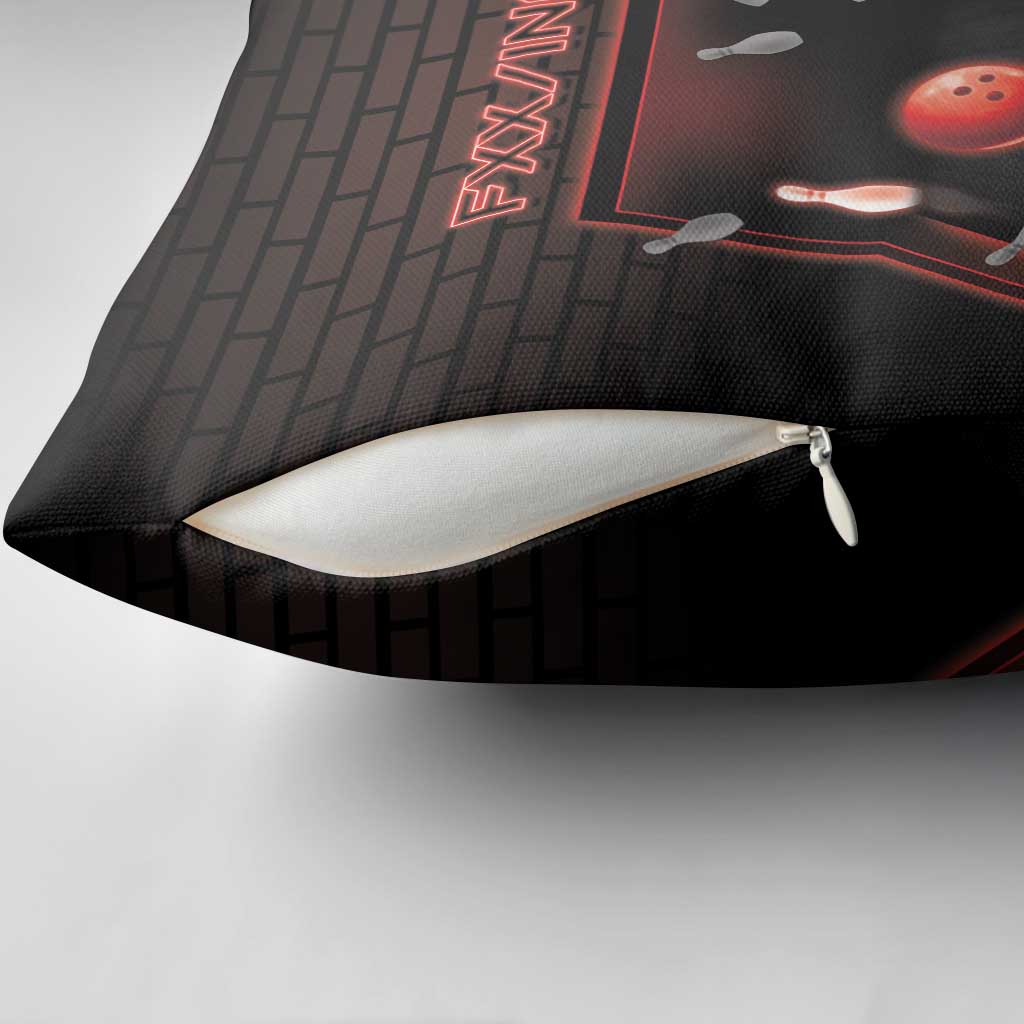Bowling Pillow Cover Ten Pin Neon Style - Wonder Print Shop