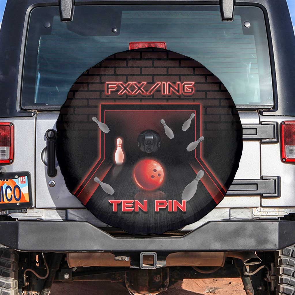 Bowling Spare Tire Cover Ten Pin Neon Style - Wonder Print Shop