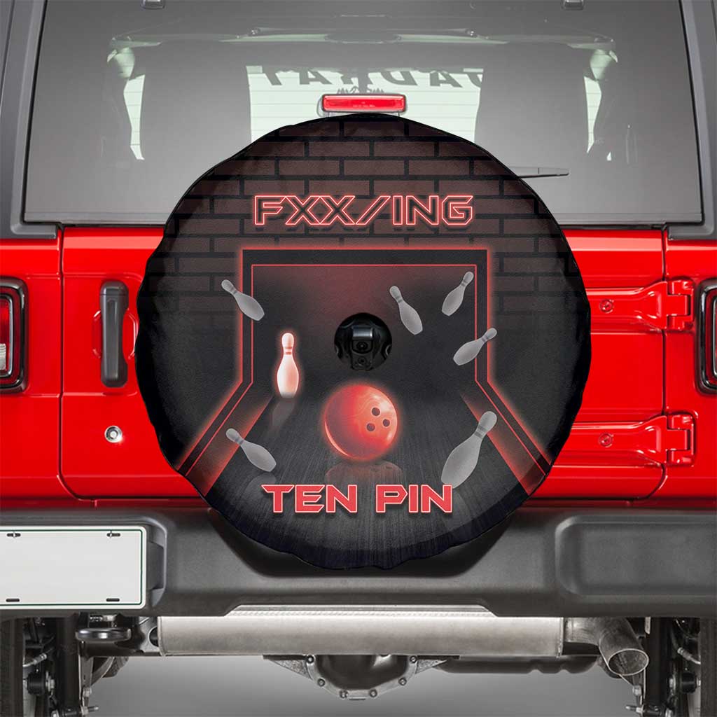 Bowling Spare Tire Cover Ten Pin Neon Style - Wonder Print Shop