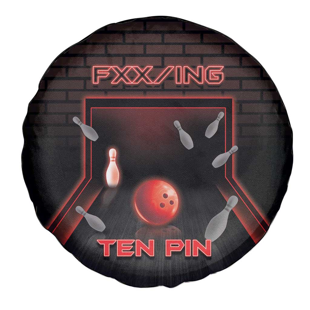 Bowling Spare Tire Cover Ten Pin Neon Style - Wonder Print Shop