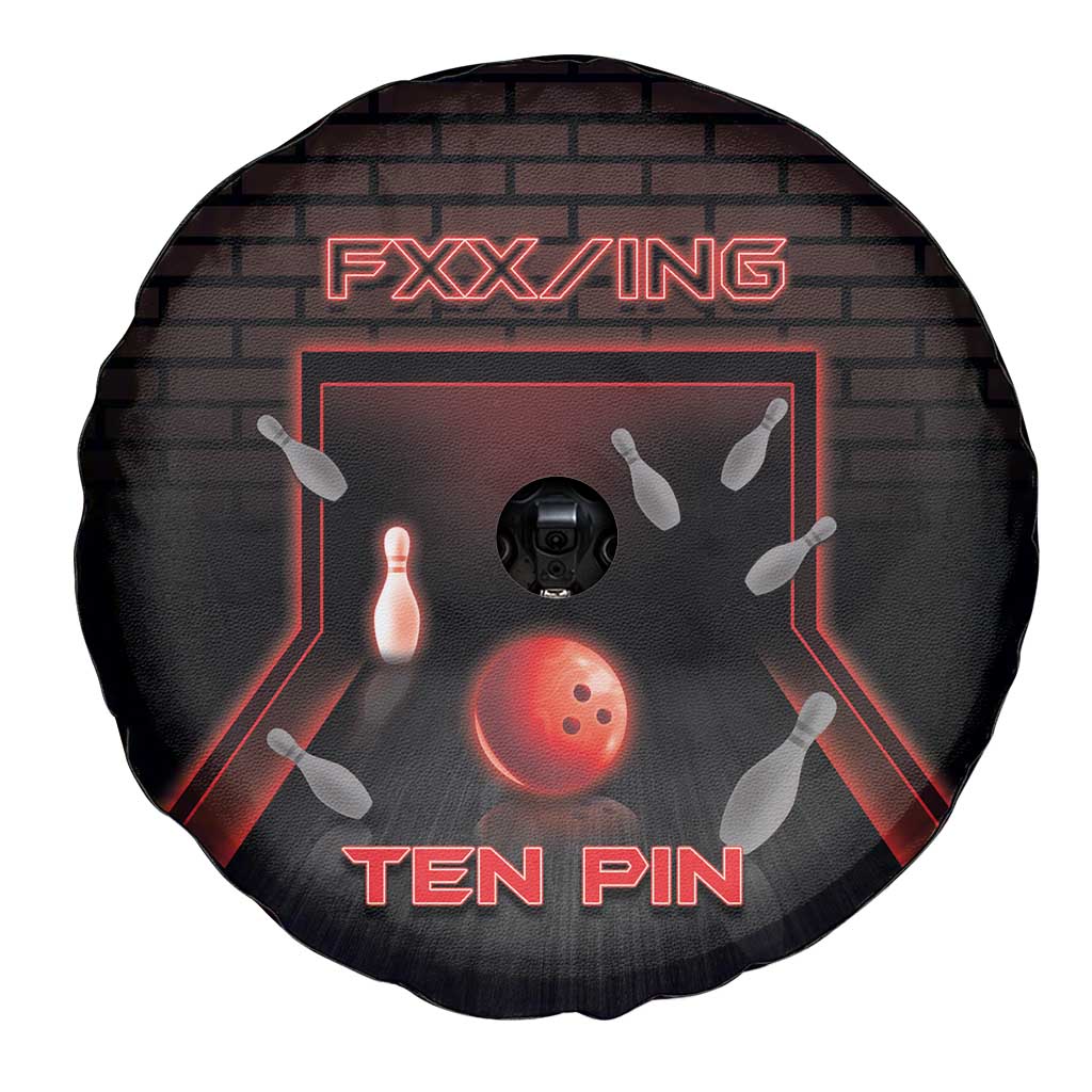Bowling Spare Tire Cover Ten Pin Neon Style - Wonder Print Shop