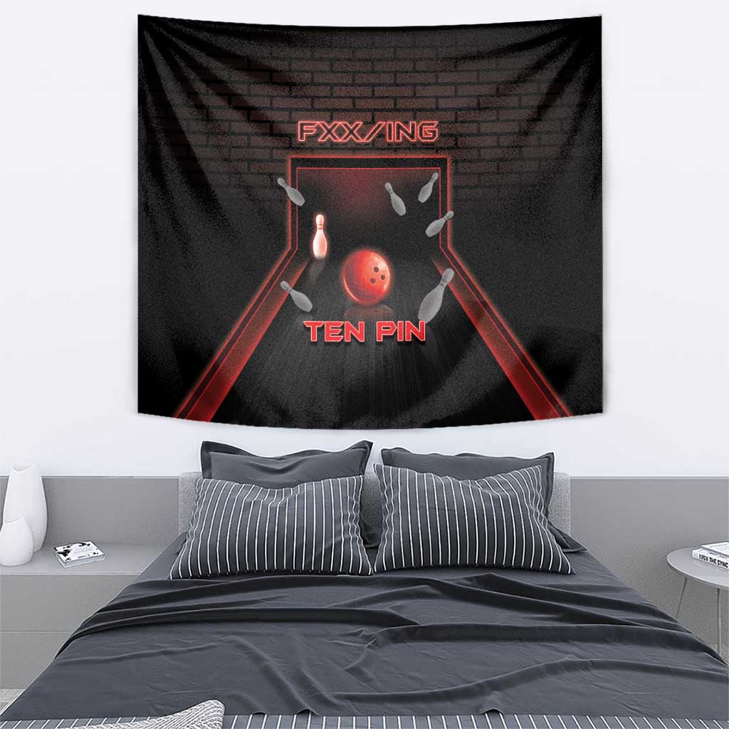 Bowling Tapestry Ten Pin Neon Style - Wonder Print Shop