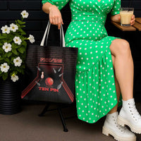 Bowling Tote Bag Ten Pin Neon Style - Wonder Print Shop
