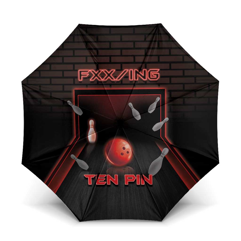 Bowling Umbrella Ten Pin Neon Style - Wonder Print Shop