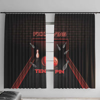 Bowling Window Curtain Ten Pin Neon Style - Wonder Print Shop