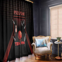 Bowling Window Curtain Ten Pin Neon Style - Wonder Print Shop