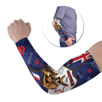 Australia Flag Day Arm Sleeves Cool Kangaroo Beer Aussie Aussie Oi Oi