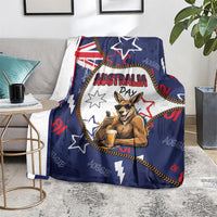 Australia Flag Day Blanket Cool Kangaroo Beer Aussie Aussie Oi Oi