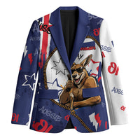 Australia Flag Day Blazer Cool Kangaroo Beer Aussie Aussie Oi Oi