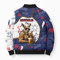 Australia Flag Day Bomber Puffer Jacket Cool Kangaroo Beer Aussie Aussie Oi Oi