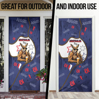 Australia Flag Day Door Cover Cool Kangaroo Beer Aussie Aussie Oi Oi