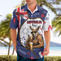 Australia Flag Day Hawaiian Shirt Cool Kangaroo Beer Aussie Aussie Oi Oi