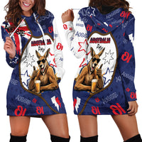 Australia Flag Day Hoodie Dress Cool Kangaroo Beer Aussie Aussie Oi Oi