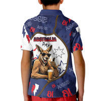 Australia Flag Day Kid Polo Shirt Cool Kangaroo Beer Aussie Aussie Oi Oi