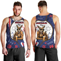 Australia Flag Day Men Tank Top Cool Kangaroo Beer Aussie Aussie Oi Oi
