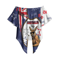 Australia Flag Day Off Shoulder Wrap Waist Top Cool Kangaroo Beer Aussie Aussie Oi Oi