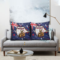Australia Flag Day Pillow Cover Cool Kangaroo Beer Aussie Aussie Oi Oi