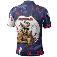 Australia Flag Day Polo Shirt Cool Kangaroo Beer Aussie Aussie Oi Oi