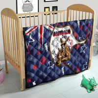 Australia Flag Day Quilt Cool Kangaroo Beer Aussie Aussie Oi Oi