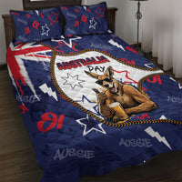 Australia Flag Day Quilt Bed Set Cool Kangaroo Beer Aussie Aussie Oi Oi