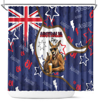 Australia Flag Day Shower Curtain Cool Kangaroo Beer Aussie Aussie Oi Oi
