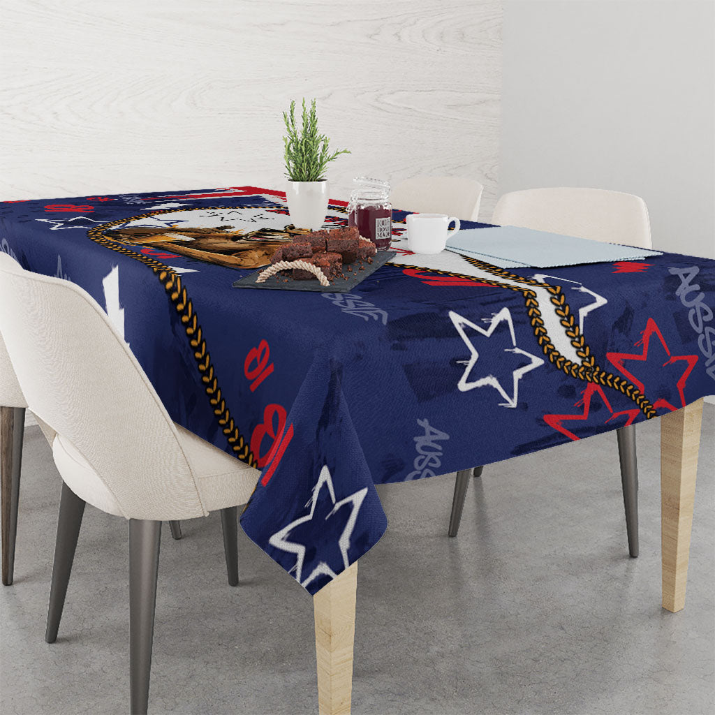 Australia Flag Day Tablecloth Cool Kangaroo Beer Aussie Aussie Oi Oi