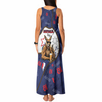 Australia Flag Day Tank Maxi Dress Cool Kangaroo Beer Aussie Aussie Oi Oi