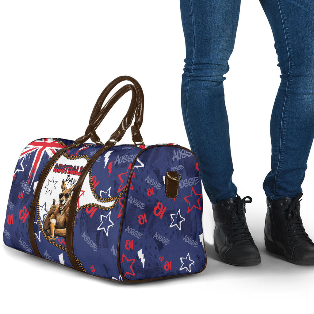 Australia Flag Day Travel Bag Cool Kangaroo Beer Aussie Aussie Oi Oi