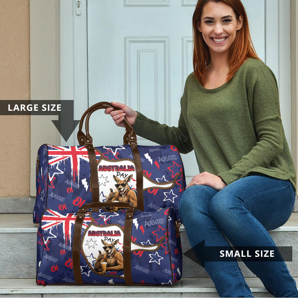 Australia Flag Day Travel Bag Cool Kangaroo Beer Aussie Aussie Oi Oi