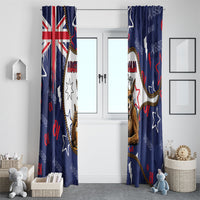 Australia Flag Day Window Curtain Cool Kangaroo Beer Aussie Aussie Oi Oi
