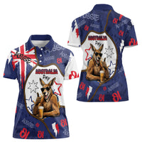 Australia Flag Day Women Polo Shirt Cool Kangaroo Beer Aussie Aussie Oi Oi