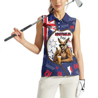 Australia Flag Day Women Sleeveless Polo Shirt Cool Kangaroo Beer Aussie Aussie Oi Oi