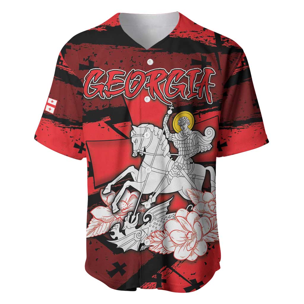 Personalized Georgia Baseball Jersey Patron Saint Symbol - Wonder Print Shop