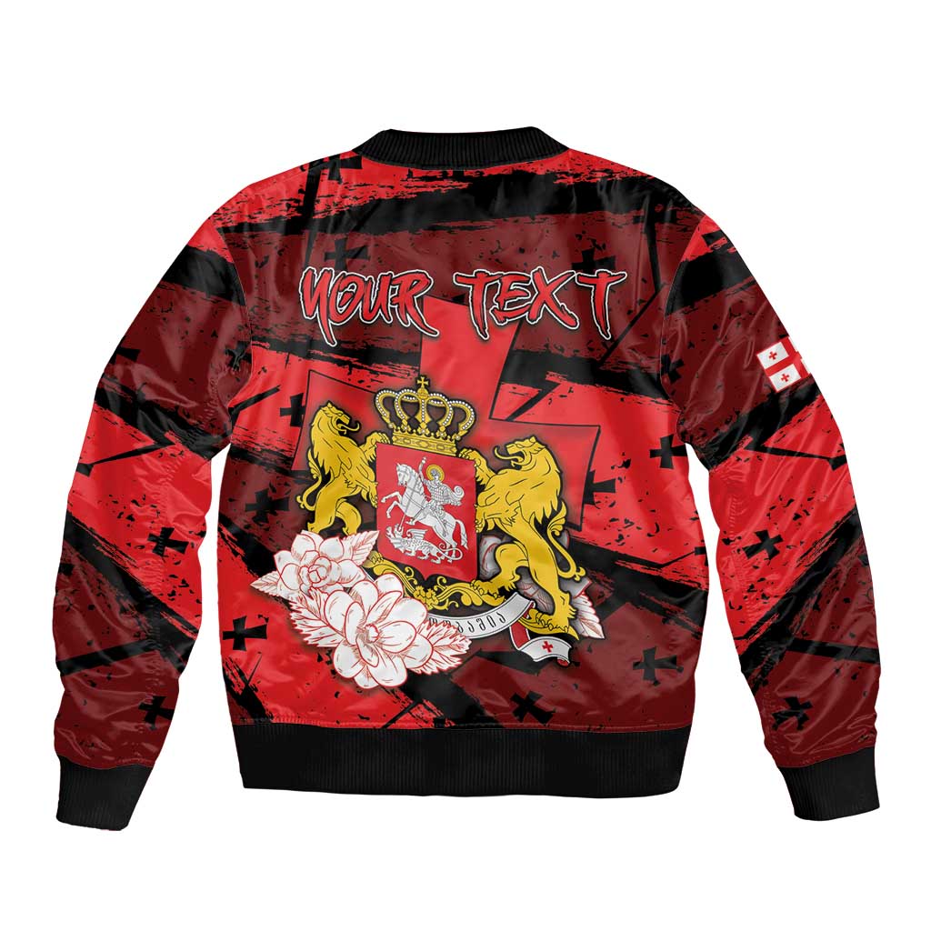 Personalized Georgia Bomber Jacket Patron Saint Symbol - Wonder Print Shop