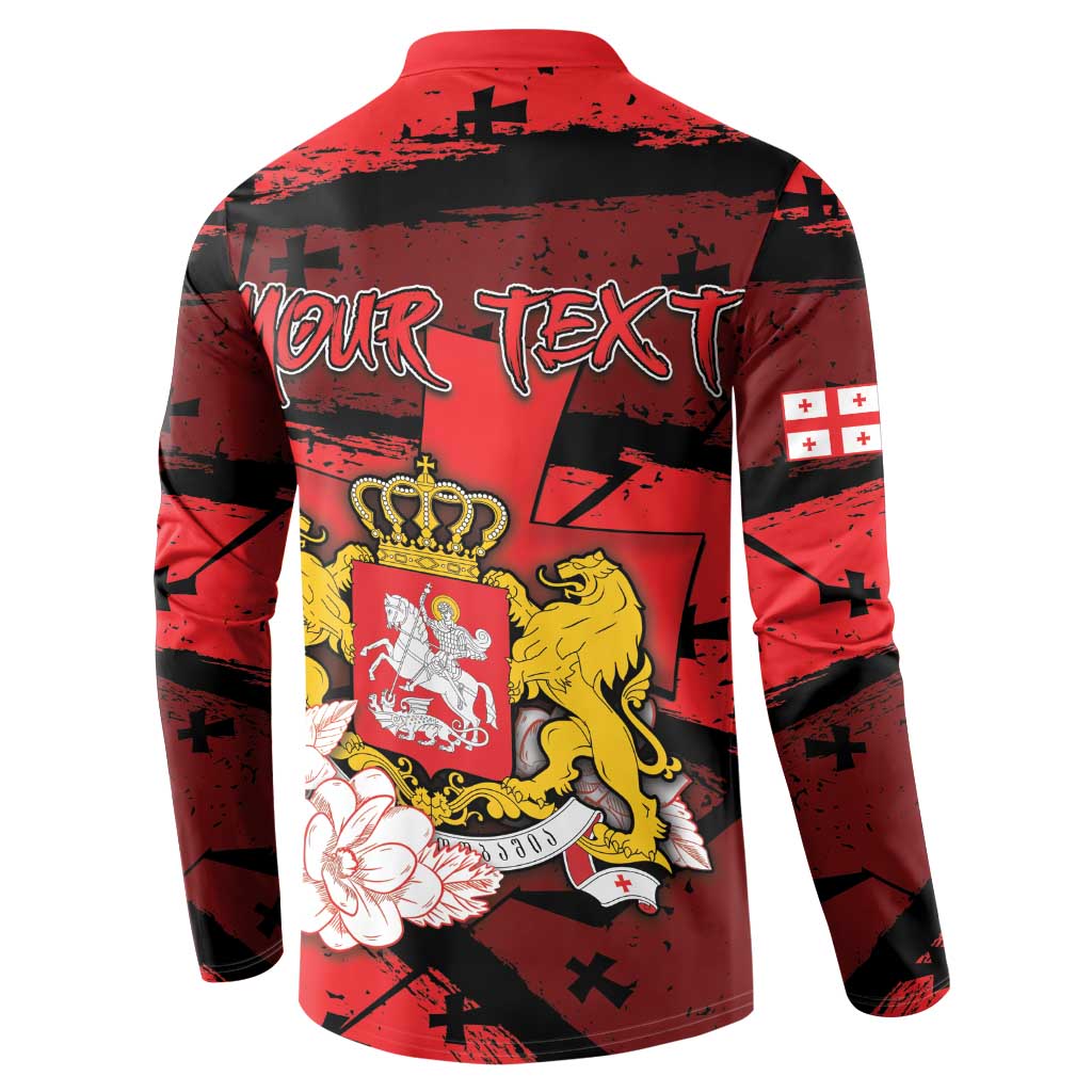 Personalized Georgia Button Sweatshirt Patron Saint Symbol - Wonder Print Shop