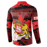 Personalized Georgia Button Sweatshirt Patron Saint Symbol - Wonder Print Shop