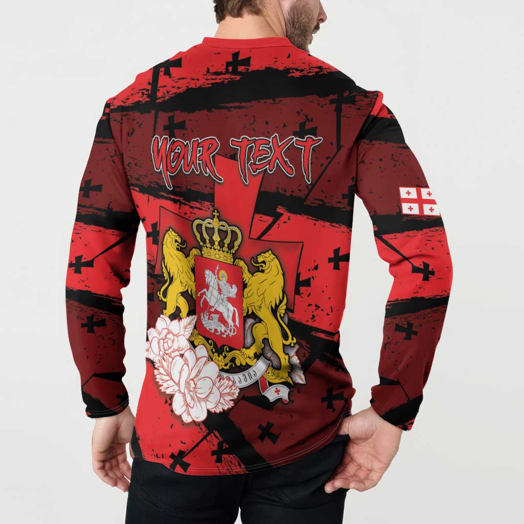 Personalized Georgia Button Sweatshirt Patron Saint Symbol - Wonder Print Shop