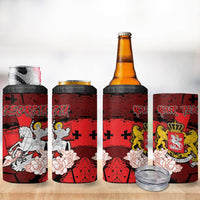 Personalized Georgia 4 in 1 Can Cooler Tumbler Patron Saint Symbol - Wonder Print Shop