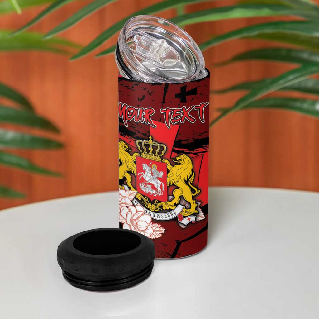 Personalized Georgia 4 in 1 Can Cooler Tumbler Patron Saint Symbol - Wonder Print Shop