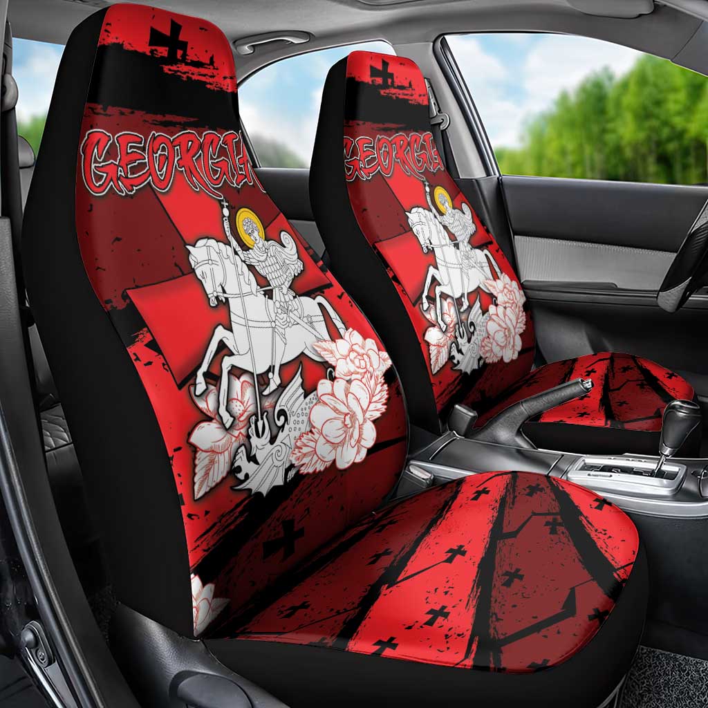 Georgia Car Seat Cover Patron Saint Symbol - Wonder Print Shop