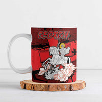 Personalized Georgia Ceramic Mug Patron Saint Symbol - Wonder Print Shop