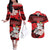 Personalized Georgia Couples Matching Off The Shoulder Long Sleeve Dress and Hawaiian Shirt Patron Saint Symbol - Wonder Print Shop