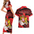 Personalized Georgia Couples Matching Short Sleeve Bodycon Dress and Hawaiian Shirt Patron Saint Symbol - Wonder Print Shop